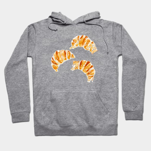 Croissant Cats Hoodie by TOCOROCOMUGI